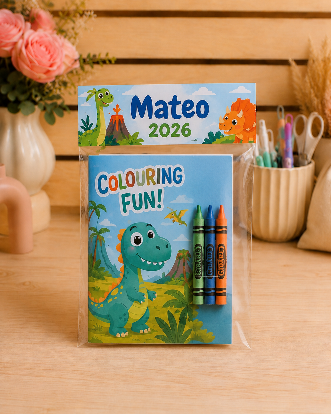 Librito personalizado para colorear con crayolas