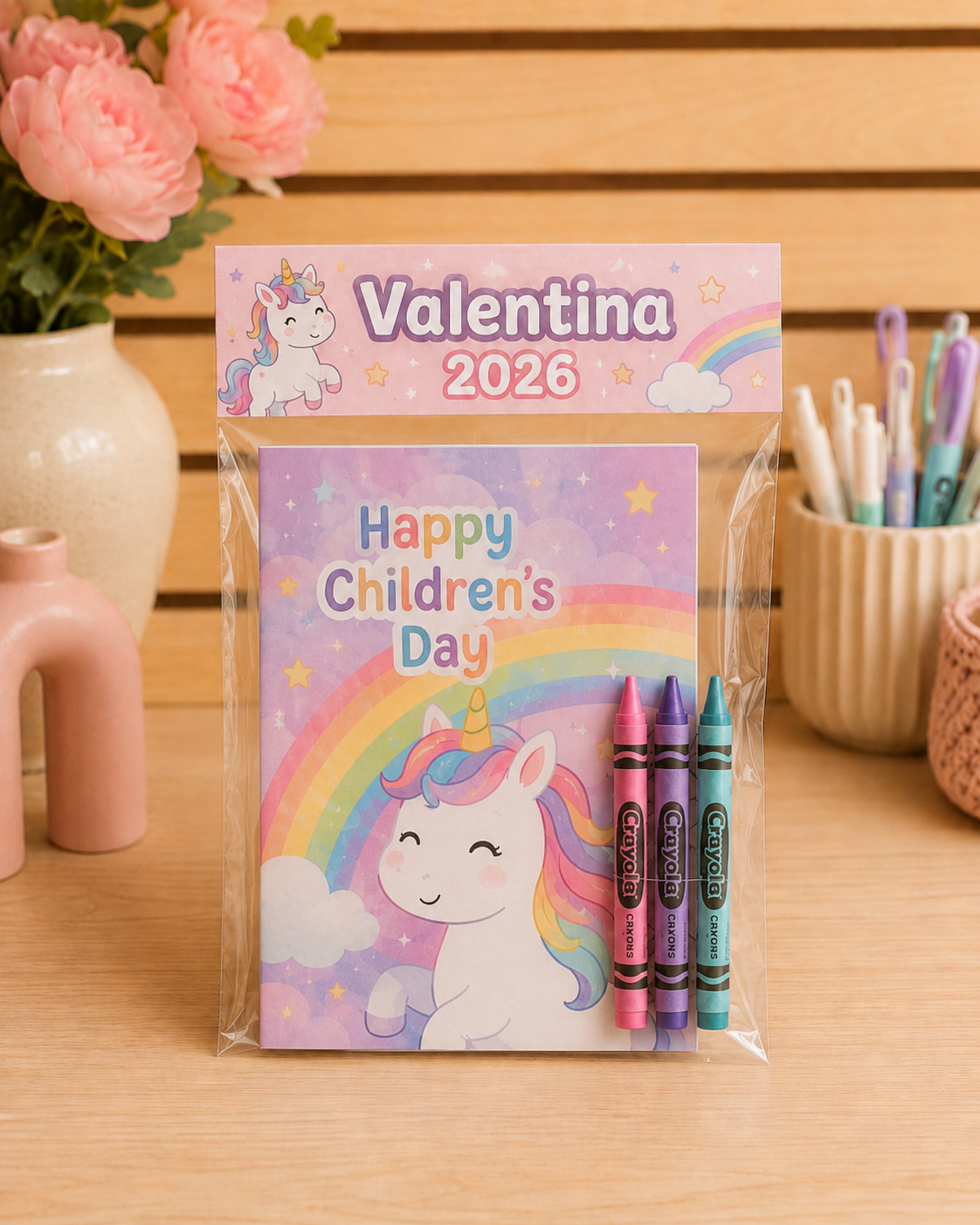 Librito personalizado para colorear con crayolas