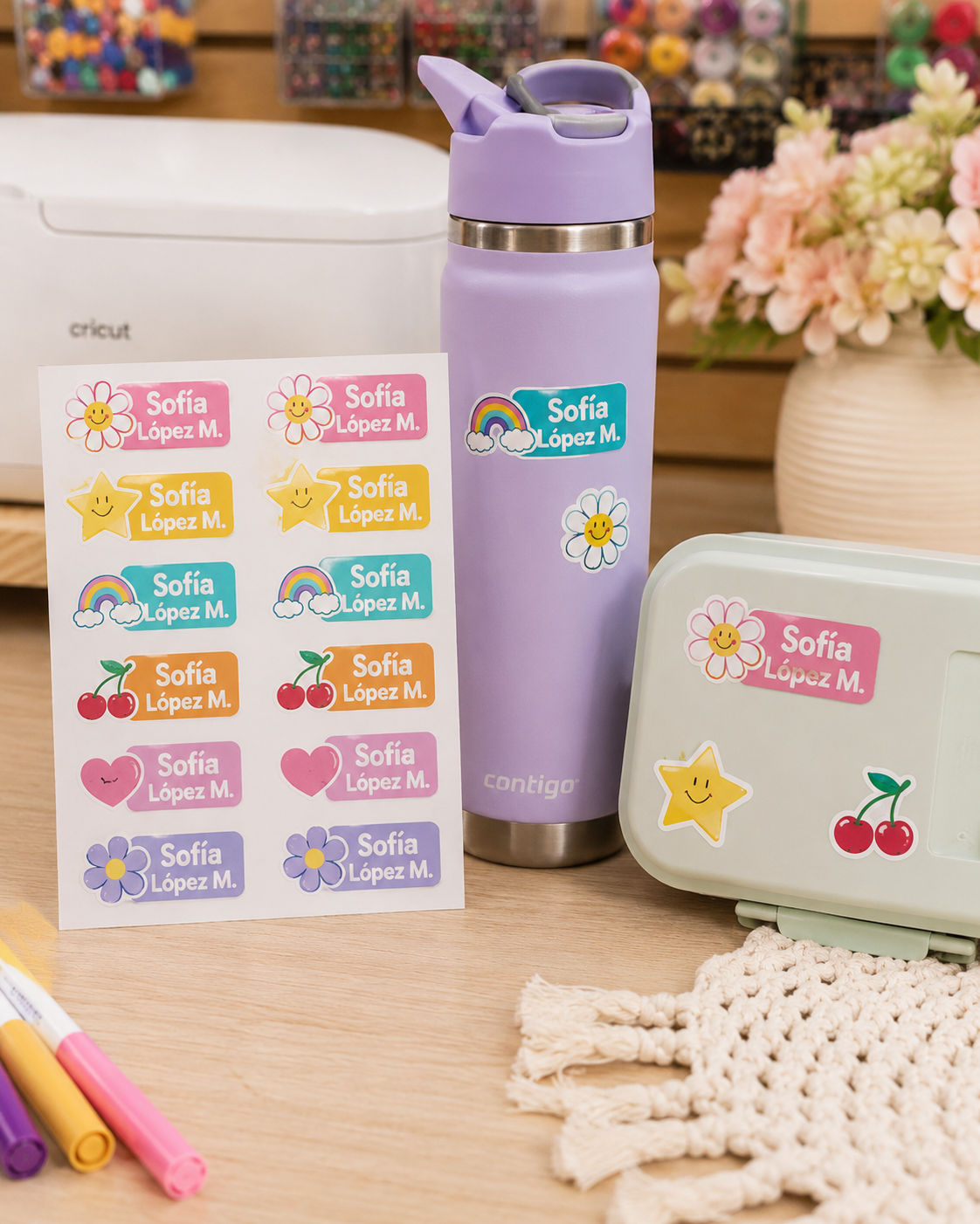 Etiquetas Personalizadas para Útiles y Recipientes