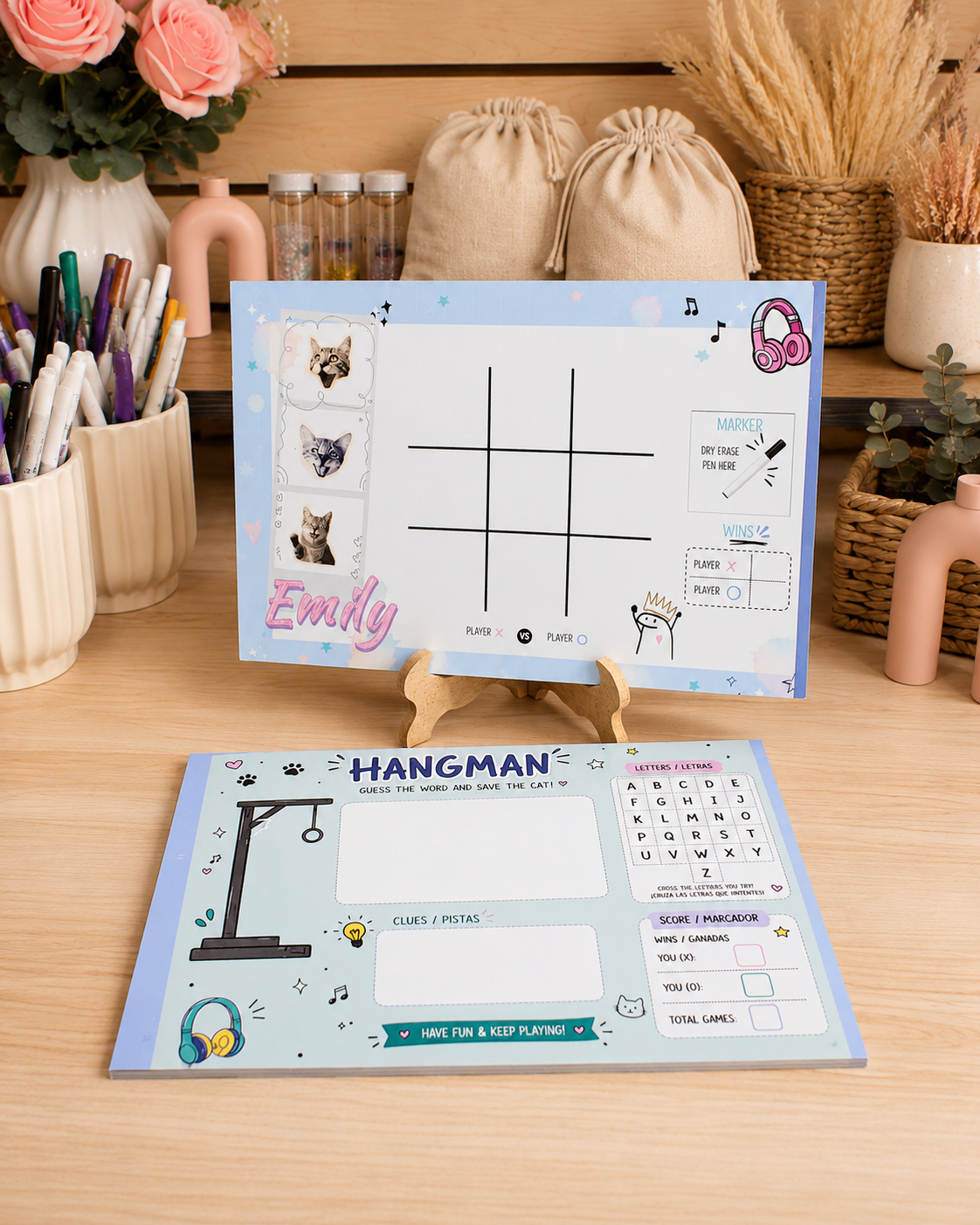 Pizarrón personalizado de actividades infantiles