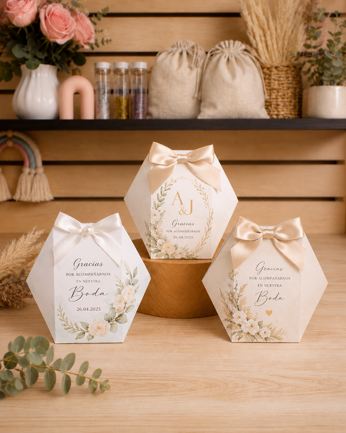 Bolsita personalizada de agradecimiento para eventos