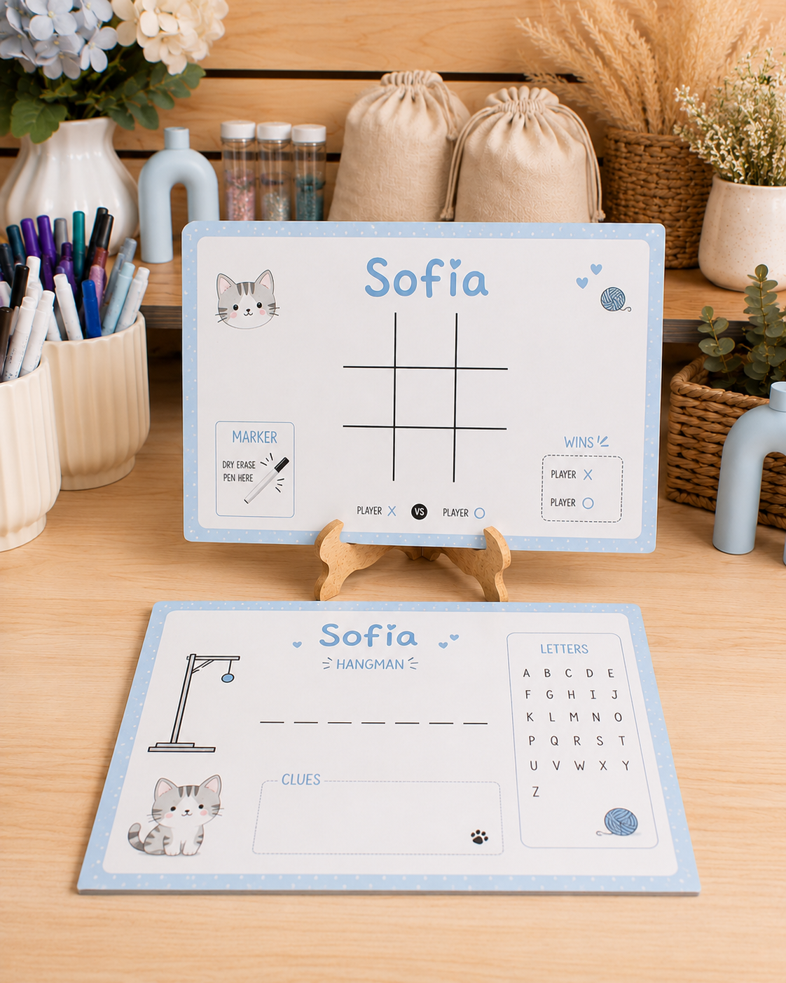 Pizarrón personalizado de actividades infantiles