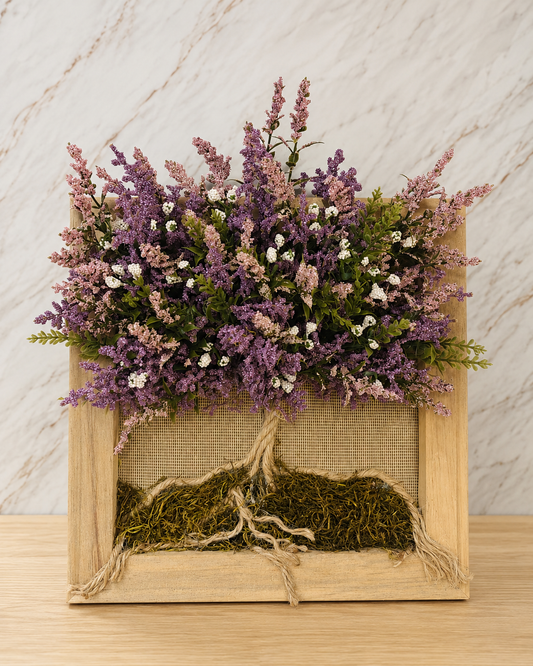 Cuadro decorativo personalizado con árbol floral
